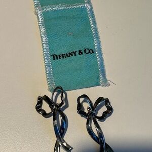 Tiffany & Co. Silver Ribbon Earrings